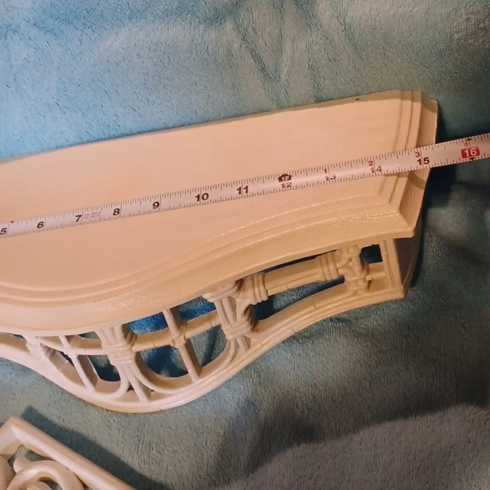 Elegant Cream Wall Sconce Set With Shelf